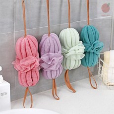 풍성한 거품 부드러운 등밀이볼 양 손잡이 샤워볼, 조롱박샤워볼 랜덤, 1개