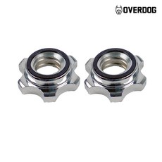 오버독 경량아령봉용 육각 마구리 2개, 1세트, 실버