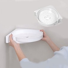 바로착 360 욕실 코너선반 주방 정리 수납, 3세트, 화이트, 3세트