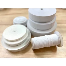 白色高彈力鬆緊帶：柔軟親膚、不易變形，適用於服裝製作、縫紉及手工藝品, 白, 寬1.5公分, 1個