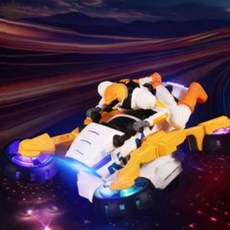 오토바이 장난감 자동 주행 작동 완구 불빛 소리 변신 회전 기능 어린이 선물, 1개, 상세페이지 참조