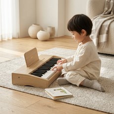 JALOKEE 원목 37건반 프리미엄 피아노 : KC인증 입문용 감성 선물 + 전용 악보세트, 1개, 내추럴 오크