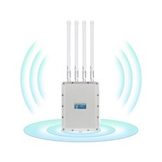 [Adafruit] AX1200 야외 액세스 포인트 WiFi 6 듀얼 밴드 무선 브리지 4개 고이득 안테나 기가비트 포트 확장기/AP/리피터/MU-MIMO 지원 농장 마당 RV, [Adafruit] AX1200 야외 액세스 포인트 W
