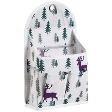 Lovus 大容量棉麻布 門後收納掛袋 多層分格設計, 小鹿, 小鹿