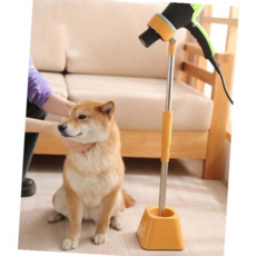 애견 강아지 털말리기 드라이어 드라이기 거치대 스탠드 고정 거치대 홀더 미용 길이조절, 화이트