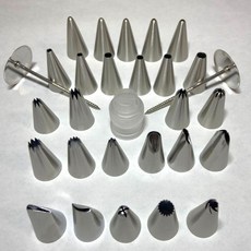 dianpin購物 29件套304不鏽鋼花嘴組 烘焙工具, 1個, Silver