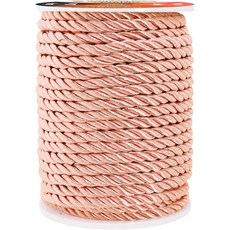 만다라 공예 회색 꼬임 코드 트림 장식용 로프 - 고급 코딩 핸드패스팅 졸업 코드를 위한 땋은, Rose Gold, 5mm 22 Yards