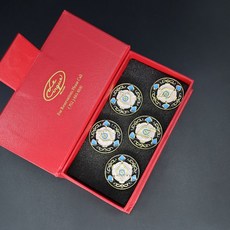 【臺灣 嚴選】數量有限 崩壞星穹鐵道週邊大號砂金信物籌碼幣收藏幣紀念幣漫展cos道具 FWCP, 紅盒套裝（砂金信物籌碼幣五枚）, 1個