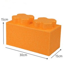 소프트 볼 대형 쿠션 유치원 벽돌 블록 키즈카페볼풀장 울타리, B.오렌지이중구멍30x15x18cm2개