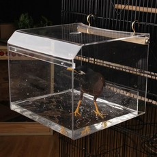 대형 앵무새 목욕통 박스 용품 플라스틱 케이지 상자, 소형 A, 1개, 사각형 소형 A