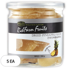 리치팜너트 건파인애플 슬라이스, 250g, 5개
