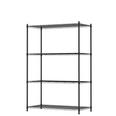 KIWISH奇意 大尺寸四層置物架120x60x180H (兩色) 防鏽耐用 免工具組裝 鐵力士架 波浪架, 星空銀, 4層