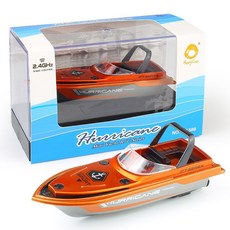 迷你遙控遊艇 2.4G 兒童水上遙控小船玩具 充電賽艇 高速防水快艇模型, 1個, 橙色  2.4g遙控賽艇  2節7號遙控電池  螺絲刀