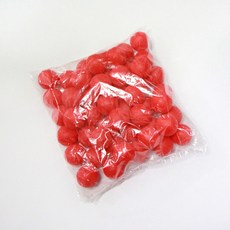 무지 칼라탁구공 13가지 색상 공예용 행사용 색깔탁구공 추첨볼 벌크, 1개, 50개입, 레드
