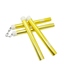 1+1 알루미늄 쌍절곤 소 봉 길이 24 cm 수련용 경쾌한소리 태권도 합기도 연습용 시범용 호신용 빨강 금색 은색 파랑 짤랑이, 금색x2, 1세트