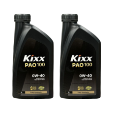킥스 파오100 0W40 1리터 SP 100%합성 겸용 엔진오일, 2개, 1L