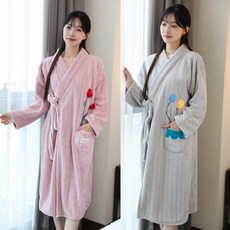 浴袍 珊瑚絨保暖家居服