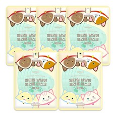 냥냥이 마스크 KF94 소형, 민트, 5개, 5매