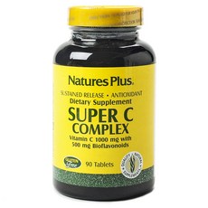 Natures Plus 綜合維他命C錠 1000mg, 1罐, 90顆