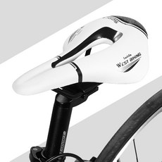 시그니처베이지 로드 MTB 자전거 안장 YPZ117, 1개, 화이트