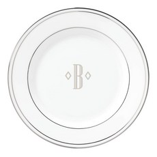 lenox 레녹스 Federal Platinum Block 모노그램 디너웨어 빵/버터 플레이트 B 251217, lenox 레녹스 Federal Platinum Blo