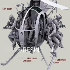 1/35 수지 피규어 조립 모델 키트 현대 취미 미니어처 동상 육군 헬리콥터 승무원 6 않은 도색되지, 01 회색