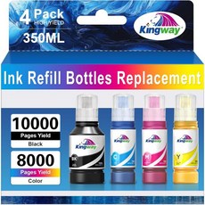 킹웨이 호환 잉크병 교체용 잉크 리필 병 에프슨 502 잉크용 ET-2850 ET-3850 ET-15000 ET-4850 ET 2850 3850 15000 4850 ET2850