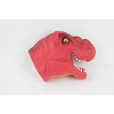 霸王龍互動手偶玩具 恐龍咬咬秀 柔軟材質不刺手 人寵互動恐龍手套 四色可選擬真造型玩具, 1個, 紅色