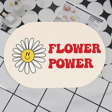비기팬시 칼라풀데이지 빨아쓰는 규조토 발매트, FLOWER POWER