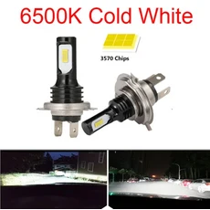 안개등전구 2Pcs H4 H7 H1 LED CSP 차량 전조등 전구 3000K 6000K PSX24W 9005 HB3 9006 HB4 H8 H1 H3 자동, 05 6500K, 04 H11