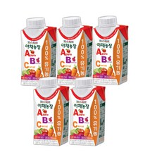 (상온)파스퇴르 유기농 100% 실온 야채농장 ABC 주스 200ml (5팩), 5개