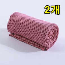 쿨 등산 자전거 러닝 스포츠타월 2개, 1세트, 핑크