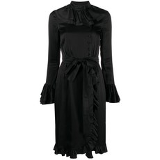 모스키노 러플 랩 드레스