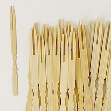 디저트포크 포크 대나무 미니 40매 10cm 요리꼬지 장식 과일 케이터링 디저트꼬지, 기본, 기본
