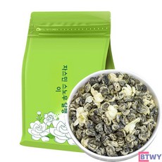 1+1 자스민 차 세트 선물용 프리미엄 꽃차 광시성 헝현 산지 직송 스노우 스파이럴 차 잎 일상용 추출 차 달콤한 꽃 향기 높은 등급 산지 직송 공장 직접 가격-BTWY, 250g[봉지]