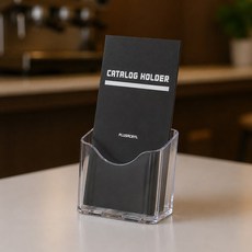 [플러스아크릴] 카다로그꽂이 카탈로그 브로셔 투명 1단 A6, 1개, A6 1단-K6001