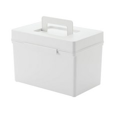 무인양품 MUJI 폴리프로필렌 구급상자 화이트 그레이 KG0WYA4S, 1개