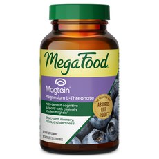 Mega Food Magtein 鎂 L-蘇糖酸膠囊, 1個, 90錠