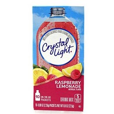 크리스탈 라이트 온 더 고 라즈베리 레모네이드 10팩 상자 Crystal Light On The Go Raspberry Lemonade 10-Packet Boxes (Pack, 1개