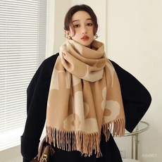 簡約圍巾 新款多巴胺咖色圍巾 百搭披肩 保暖仿羊絨 氛圍感韓版加厚圍脖網紅女