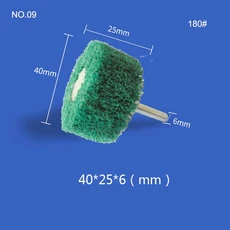 6mm 생크 샌딩 휠 직경 25-70mm 나일론 섬유 연마 버핑 180 #240 #, 03 1pcs, 24 NO.09 Green