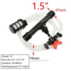 1 인치 1.5 인치 수나사 벤츄리 비료 인젝터 키트 정원 농업 관개 시스템 비료 도구 1 세트, 1.5 Inch