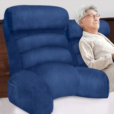 등쿠션 삼각 침대베개 헤드 롱베개 소파 등받이 좌식, 1개, U. KNew 2nd Generation. 클래식 블루