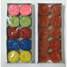 彩色無煙小圓蠟燭 10入組 適用於生日派對與居家裝飾, 1個, 紅色, 紅色