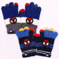 MARVEL漫威 蜘蛛俠翅膀針織手指手套 2 件套嬰兒兒童男孩野外保暖手套