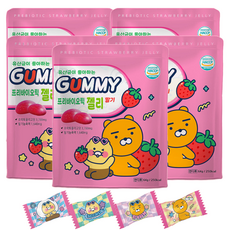 카카오프렌즈 프리바이오틱 구미 젤리 딸기맛, 10개, 17정