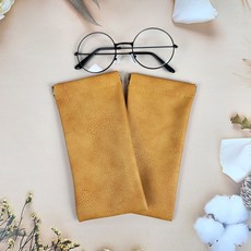 휴대용 가죽 안경케이스 브라운