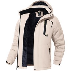 QPNGRP 남성용 방수 스키 스노우보드 재킷 겨울 방풍 스노우 코트 베이지. 147130