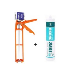 오공 실리콘 ss900 1개 실리콘 실란트 건 증정 흑색 1set, 1세트