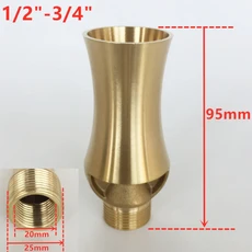 황동 스테인레스 스틸 스프링 버블링 분수 노즐 스프레이 스프링클러, 1l2 x 3l4 (Brass)
